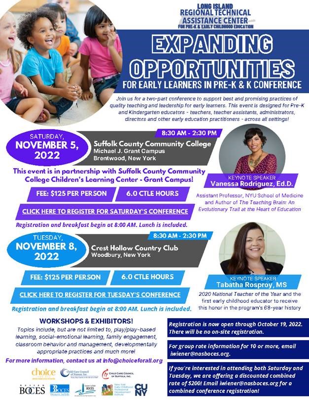 11/5 & 11/8 Expanding Opportunities for Early Learners in Prek & K